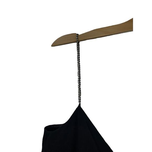 Vintage ABS Evening Y2K Style Ruched Black Evening Gown Womens 8 - Picture 4 of 13